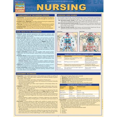 Barcharts BarCharts 9781423221616 Nursing Quickstudy Easel 9781423221616